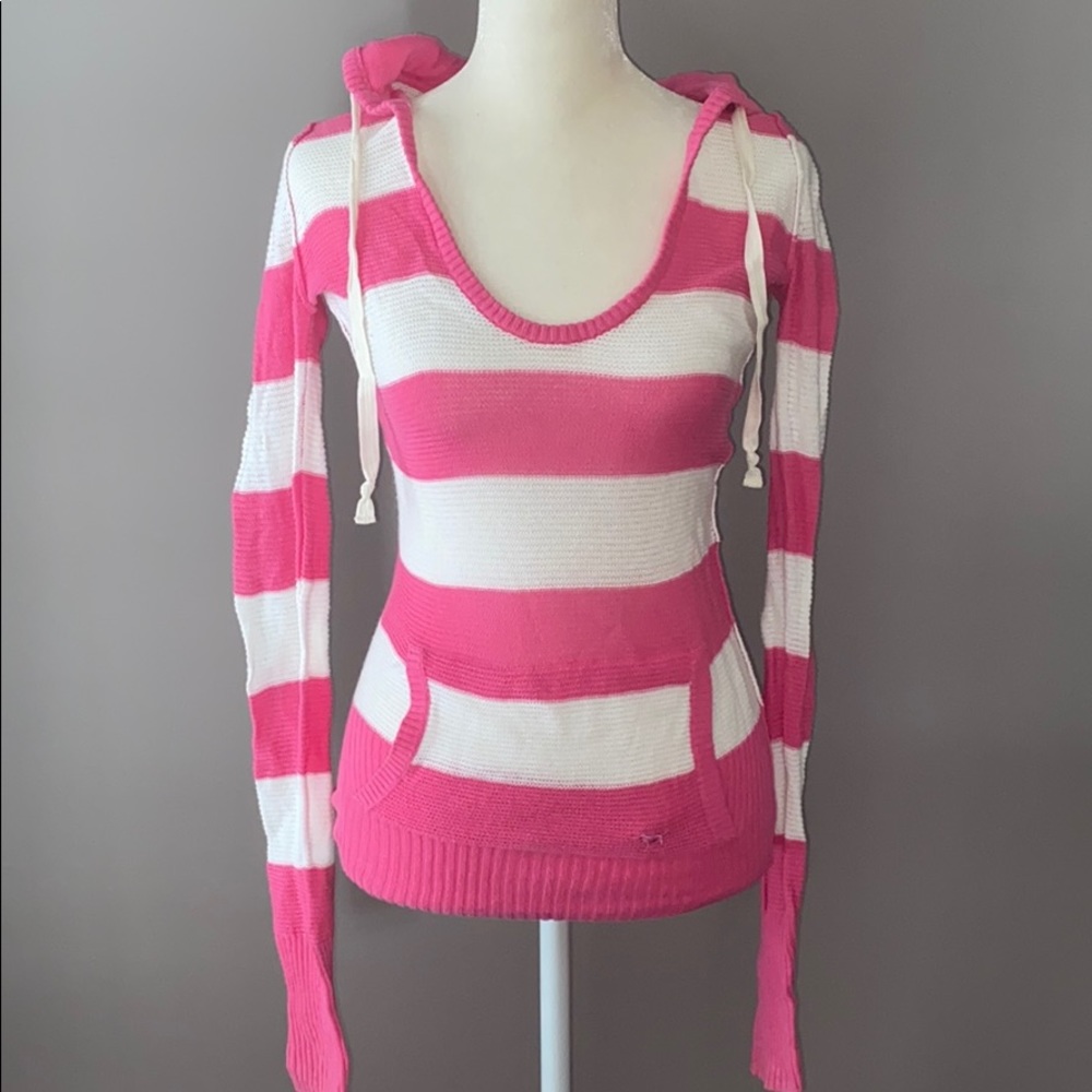 VS PINK Knitted Hooded Sweater